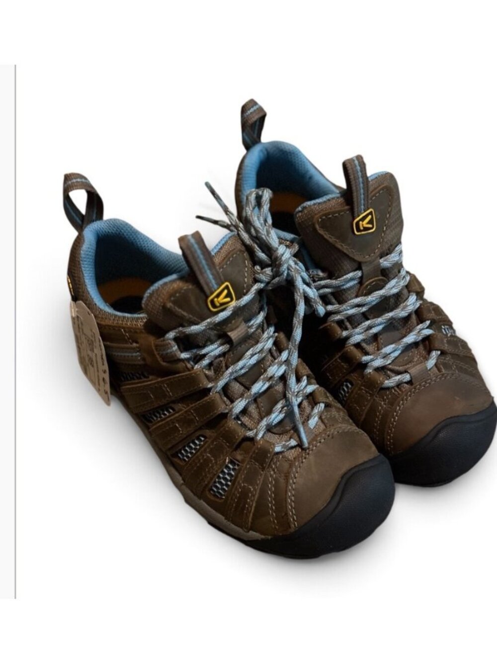 Keen NWT Women’s Voyageur Hiker Brown With Blue Trim 6.5 Med